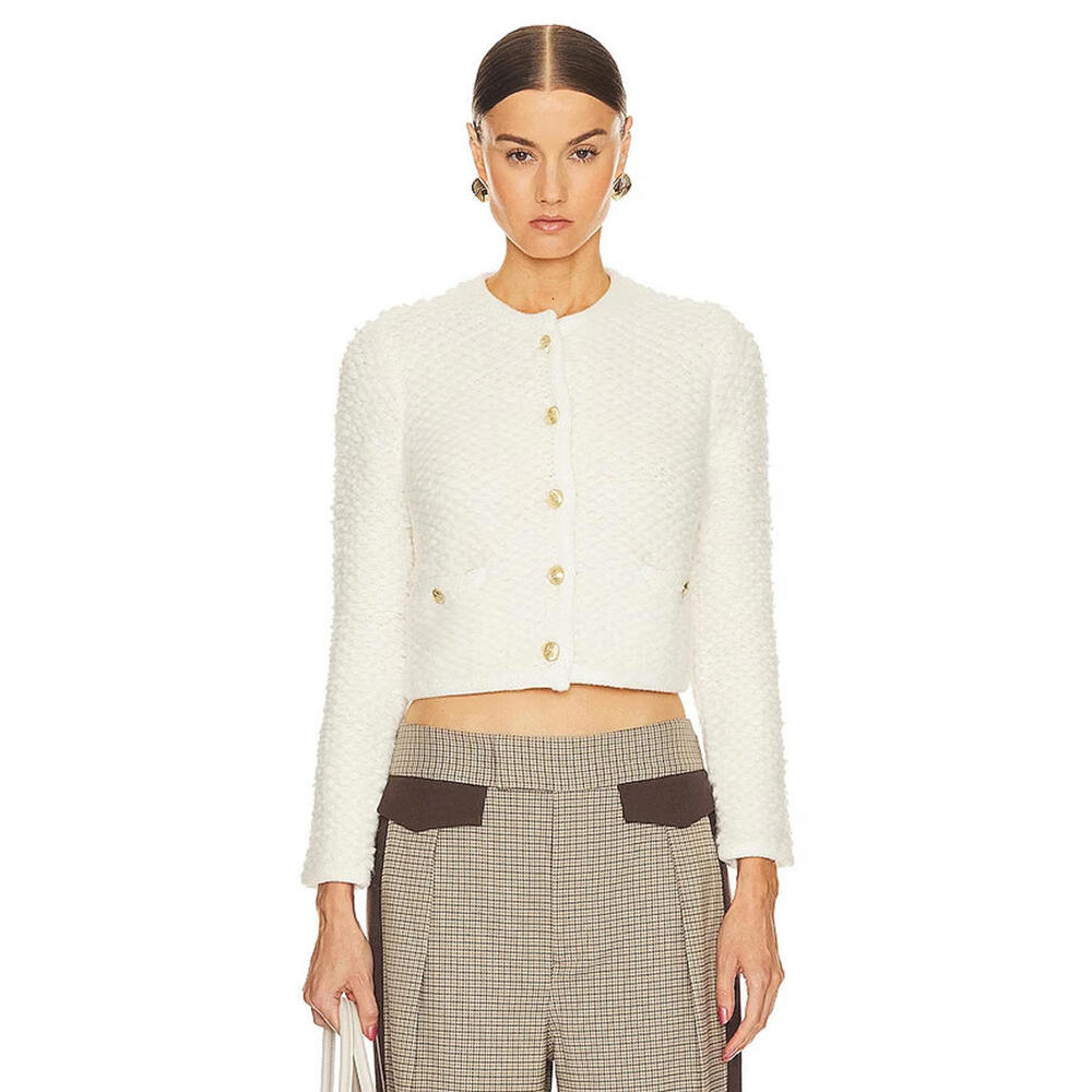 Revolve Helsa Laki Cardigan gold button up chunky knit size XS NWT $288 msrp